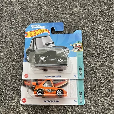 Buy Hot Wheels Tooned Fast & Furious Dodge Charger & Toyota Supra *Combine P+P* • 0.99£