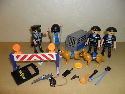 Buy PLAYMOBIL POLICE DOG HANDLERS (K9 Unit,Tools + Accessories For Car Or Station) • 8.49£