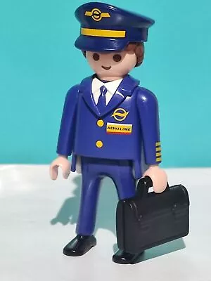 Buy Playmobil Figure Pilot Flight Commander Airplane Airport 3185 3352 5007 5338 • 5.53£
