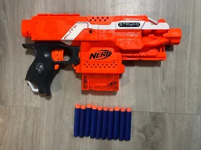 Buy NERF N-Strike Elite Stryfe Blaster - Black/Orange/White With Darts • 9.99£