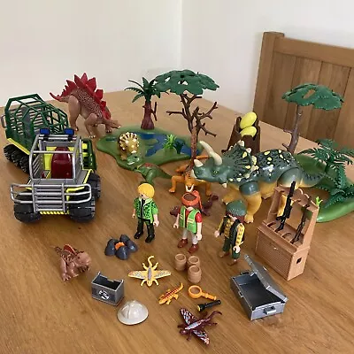 Buy Playmobil Dinosaurs Playset Figures Triceratops Stegasaurus Vehicle • 20£