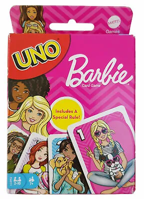 Buy UNO Barbie Characters Matching Card Game For 2-10 Players Ages 7Y+ FMP71  • 8.49£