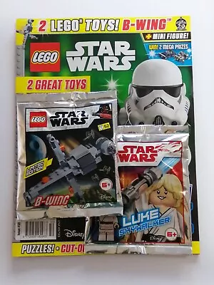 Buy Lego Star Wars Magazine - Issue 50 C/w Luke Skywalker + B-Wing Foil Packs • 19£