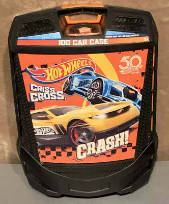 Buy Hot Wheels Rollin' 100 Car Case Criss Cross Crash 50th Anniversary Carry Storage • 14.20£