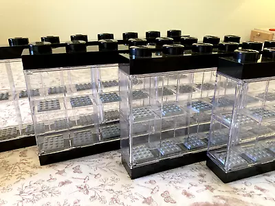 Buy LEGO - Black Display Cases Holds 16 Minifigures Wall Mount /Shelf NEW! • 22£