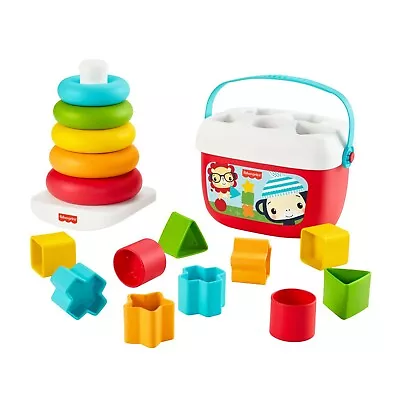 Buy Fisher-Price Baby's First Blocks & Rock-a-Stack Made From Plant-based Materials • 28.99£