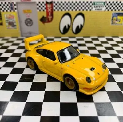 Buy 2013 Hot Wheels Boulevard Porsche 993 GT2 Yellow Real Riders Diecast Loose • 153.76£