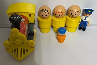 Buy Bundle Well Used Vintage Fisher Price Some Larger People Figures Toot Toot Train • 6£