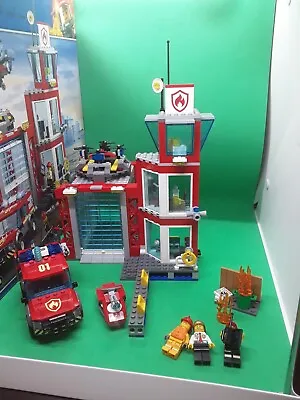 Buy LEGO City Fire Station 60215 Set Minfigs Hero Firefighter Drone Rescue Boat • 40£