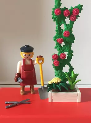 Buy Playmobil Victorian Mansion CUSTOM Gardener Pruning The Roses • 10£