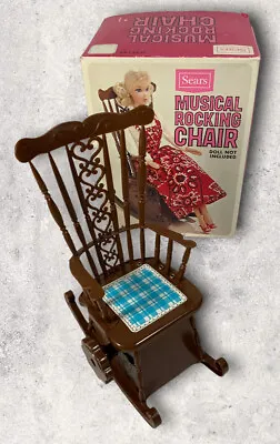 Buy Vintage Sears Barbie Doll 1970's Plastic Wind Up Toy Musical Rocking Chair Works • 38.88£