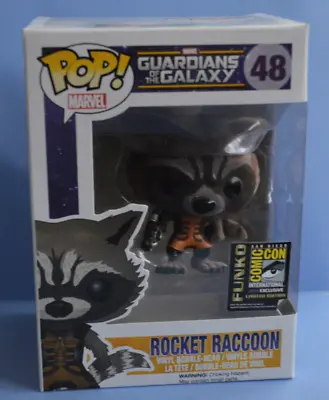 Buy SDCC Exclusive Flocked Rocket Raccoon #48 Pop Figure Guardians Of The Galaxy • 15.99£