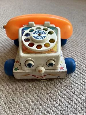 Buy Vintage 1960's Fisher Price Pull Along Chatter Telephone Toy  Collectable • 10£