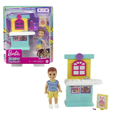 Buy Mattel Barbie Skipper Babysitters Inc. Kitchen Play Set With Toddler Doll GRP16 • 11.24£