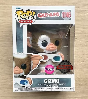 Buy Funko Pop Gremlins Gizmo 3D Flocked #1146 + Free Protector • 34.99£