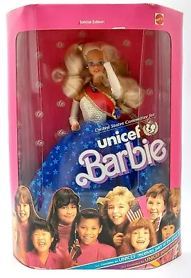 Buy 1989 United States Committee For Unicef Barbie Doll / Mattel 1920, NrfB • 56.63£