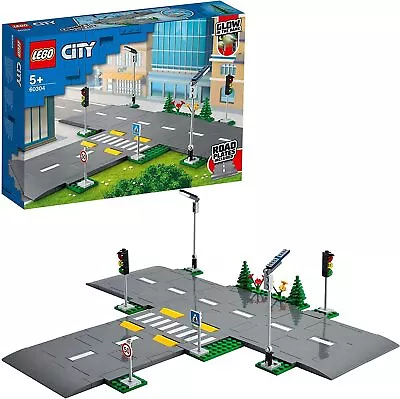 Buy LEGO 60304 City Road Plates Building Set With Traffic Lights, Trees And Glow In • 20.46£