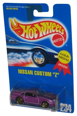 Buy Hot Wheels Nissan Custom Z (1991) Gold Medal Speed Purple Toy Car #234 - (3 Spok • 14.18£