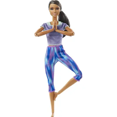 Buy Barbie Dark Brown Hair Made To Move Yoga Doll 22 Flexible Joints New Mattel • 19.99£