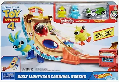 Buy Hot Wheels And Disney Pixar Buzz Lightyear Character Car Play Set Toy Story 4 • 29.99£