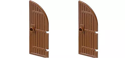 Buy LEGO Castle 2 Gate Doors In Old Brown 2554 From Set 6285 6076 6276 6267 USED • 5.59£