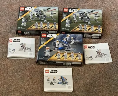 Buy EMPTY BOX & INSTRUCTIONS ONLY LEGO Star Wars 75359, 75345 Clone Battle Packs • 9.50£