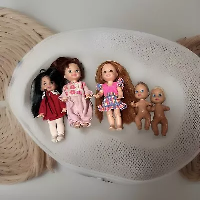 Buy Vintage 1990s Lot Barbie Friends Of Kelly Dolls Chelsie And Barbie Baby Dolls • 14.17£