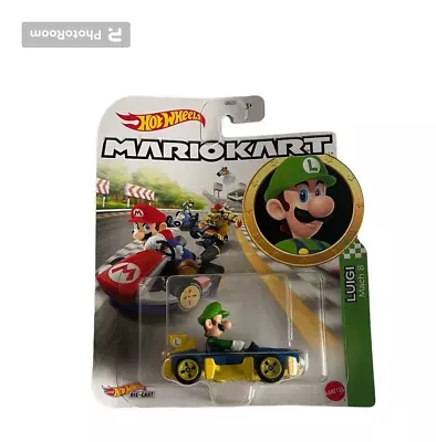 Buy Hot Wheels Mario Kart - Luigi Mach 8 Kart • 7.49£