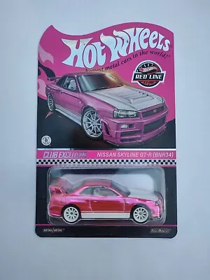 Buy Hot Wheels RLC Nissan Skyline GT-R R34 Red Line Club Pink Collectors Edition New • 69.99£