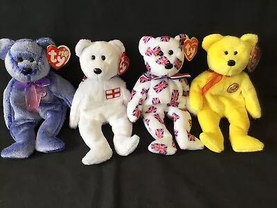 Buy Ty Beanie Baby Bears X 4 • 4.99£