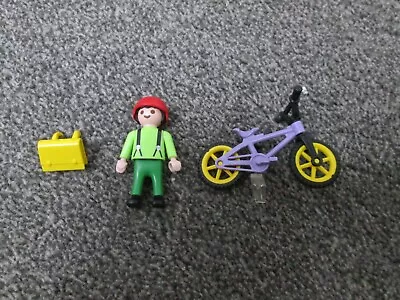 Buy Playmobil Spares - Set 4383 Railroad Train Level Crossing - Schoolboy On Bicycle • 5.99£