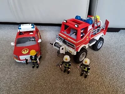 Buy Playmobil Fire Department Vehicles.Fiie Cheif And Offroad Fire Engine. Set No 2. • 15£
