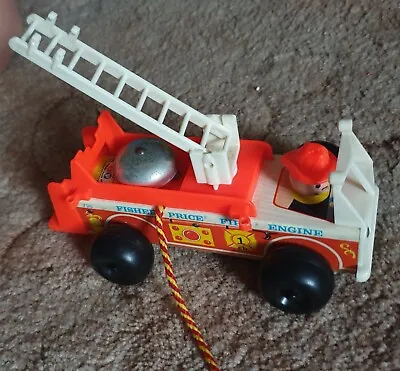 Buy Vintage Fisher Price Toys Fire Engine With Ladder  80s 90s Classic Working • 6£