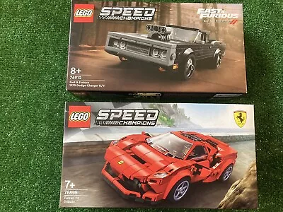 Buy 2 SETS ~ Lego 76912  Speed Champions 1970 Dodge Charger + 76895 Ferrari F8 * NEW • 59.99£
