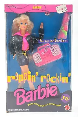 Buy 1991 Rappin' Rockin' Barbie Doll With Real Rap Beat Boom Box / Mattel 3248, NrfB • 154.63£
