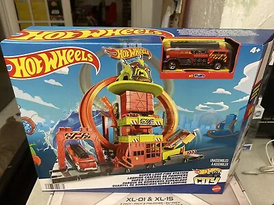 Buy Hot Wheels City Super Loop Fire Station Playset & 1 Toy Car Brand New In Box • 27.50£