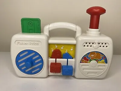Buy Vintage Fisher Price 1991 Pull Toy Musical Boom Box Radio Musical Movement Japan • 5.99£