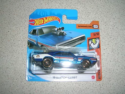 Buy Hot Wheels Muscle Mania Hemi '70 Dodge Charger R/t In Blue Bnoc Rare Short Card  • 5.79£