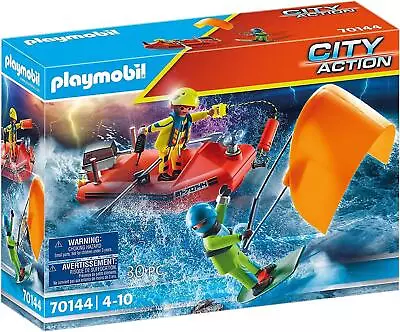 Buy Playmobil City Action Sea Rescue: Kitesurfer Rescue With Speedboat Playset 70144 • 11.99£