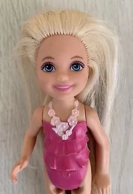 Buy Mattel Barbie Chelsea Blonde 5.5” Pink Ruffle Top & Floral Necklace Doll • 14.99£