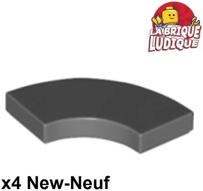 Buy LEGO 4x Tile Round Plate Smooth Corner Macaroni 2x2 Dark Grey 27925 New • 2.04£