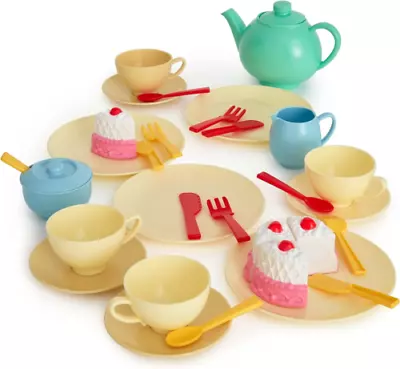 Buy Casdon Tea Set | Colourful Toy Party For Children Aged 3+ Multi-color  • 12.99£