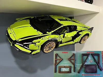 Buy Wall Mount Car Stand LEGO Technic Lamborghini Sian 42115 Lambo Display PREMIUM • 17.55£