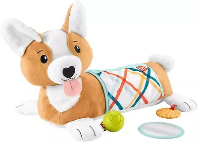 Buy Fisher-Price Baby Tummy Time Toys, 3-in-1 Plush Puppy Wedge With BPA-Free...  • 25.08£