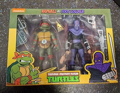 Buy Raphael Vs Foot Soldier Figures - Teenage Mutant Ninja Turtles TMNT NECA 2019 • 104.88£