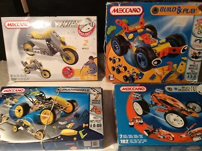 Buy 4 Childrens Meccano Models Sets Cars Buggy And Motorbike • 54.99£