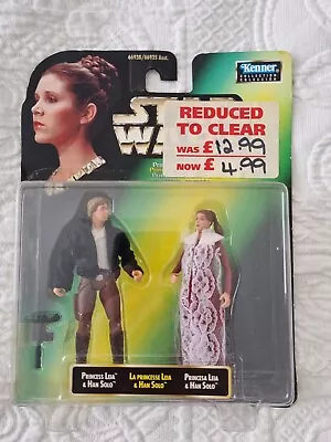 Buy Star Wars Princess Leia & Han Solo Action Figures- Bespin Costume Kenner 1997 • 4.99£