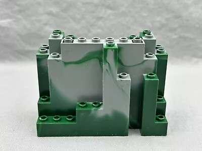 Buy Lego Parts Rock Panel 4 X 10 X 6 Rectangular (BURP) Marbled Dark Green No 60052 • 12.14£