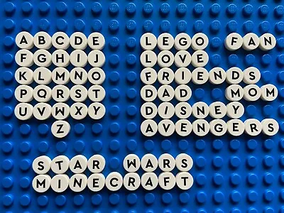 Buy LEGO Letters 1x1 Printed Round Tiles Dots, **chose Your Letter**, 98138 77486 • 0.99£