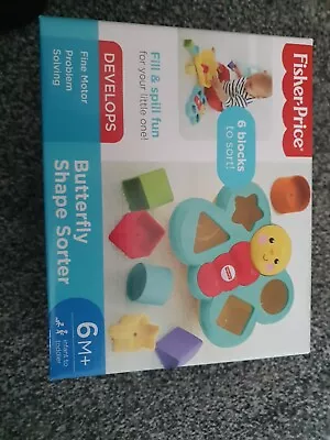 Buy BRAND NEW AND STILL  SEALED Fisher Price Butterfly Shape Sorter • 5£